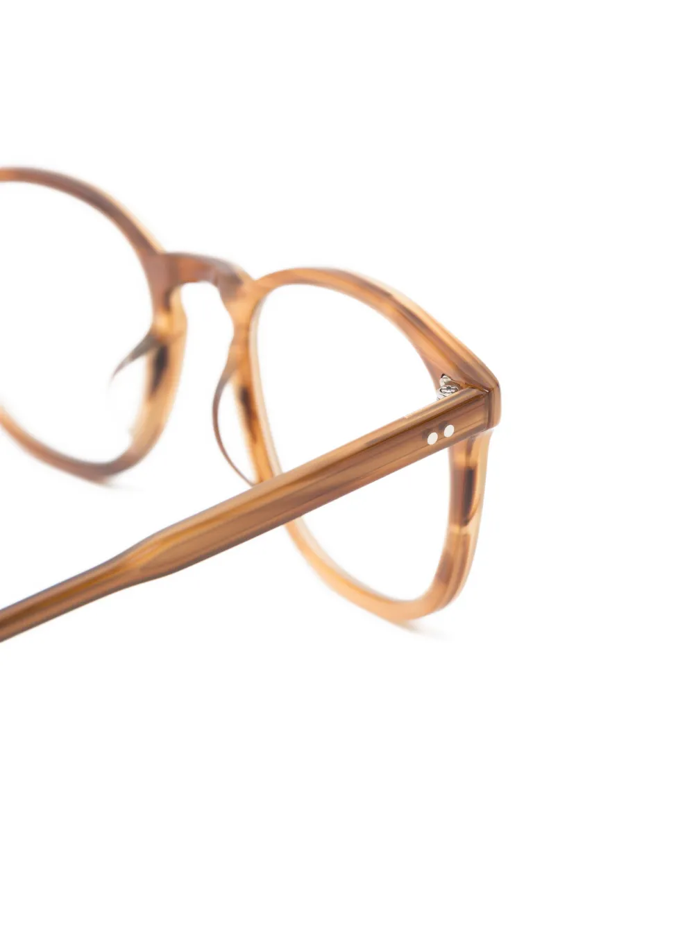 Garrett Leight Kinney zonnebril met rond montuur Bruin