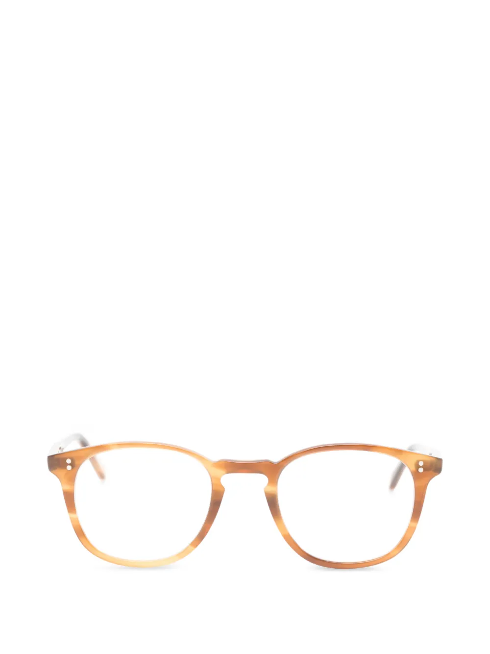 Garrett Leight Kinney round-frame glasses - Marrone