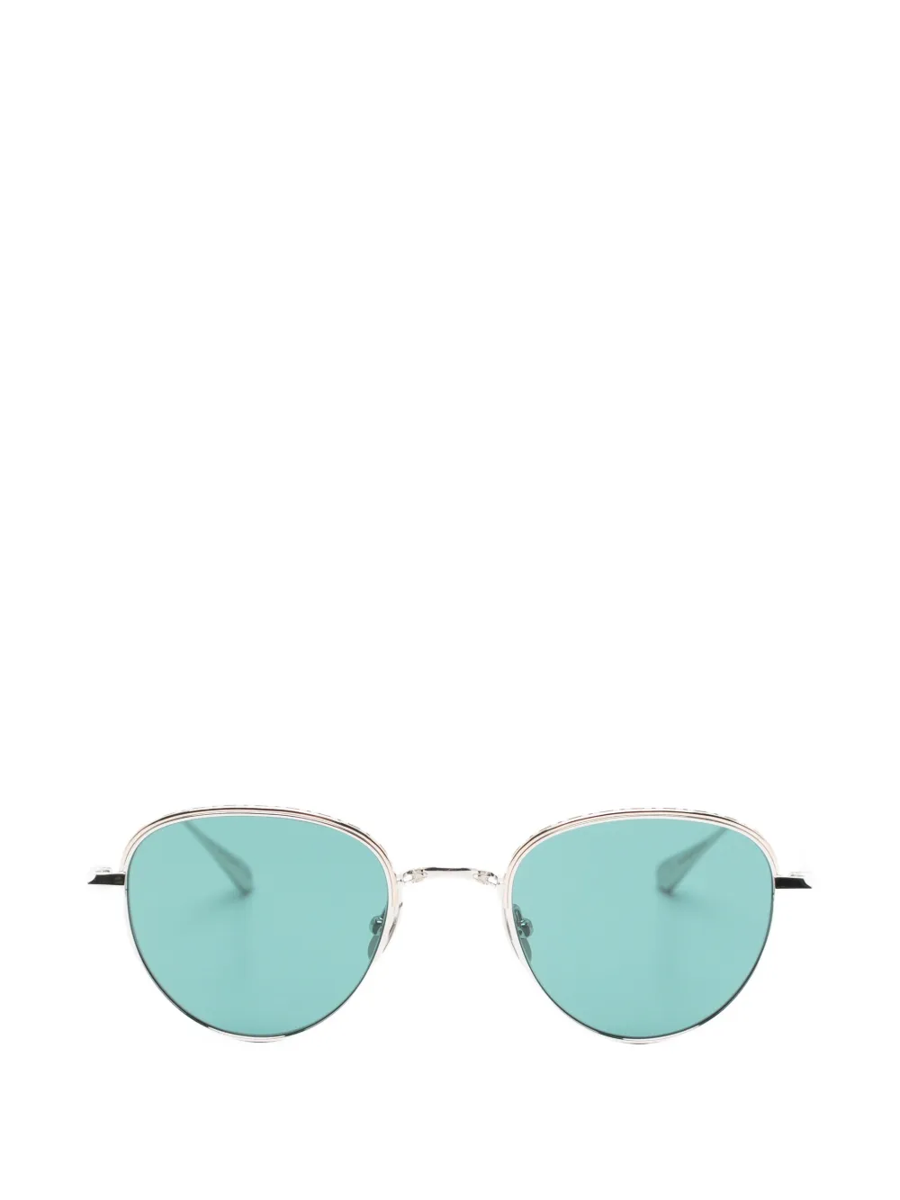 Garrett Leight Wells J round-frame sunglasses - Argento