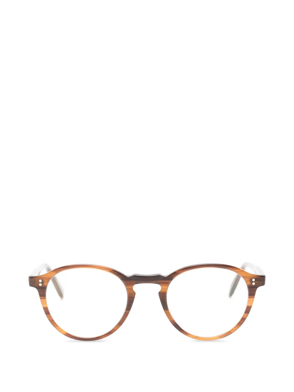 Garrett Leight Stanton round-frame glasses - Marrone