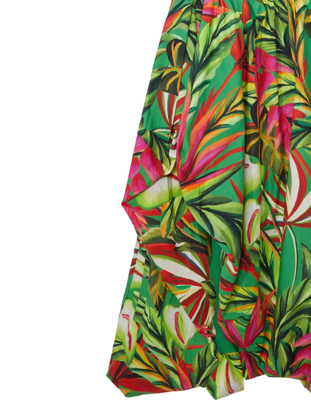 FARM Rio Tropical Dream jurk met bloemenprint en ruches Groen