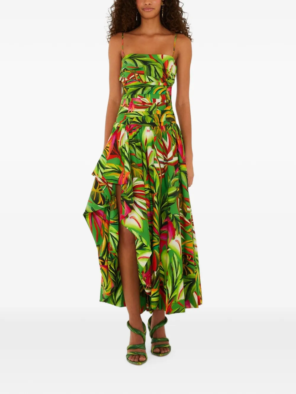 FARM Rio Tropical Dream floral-print ruched dress