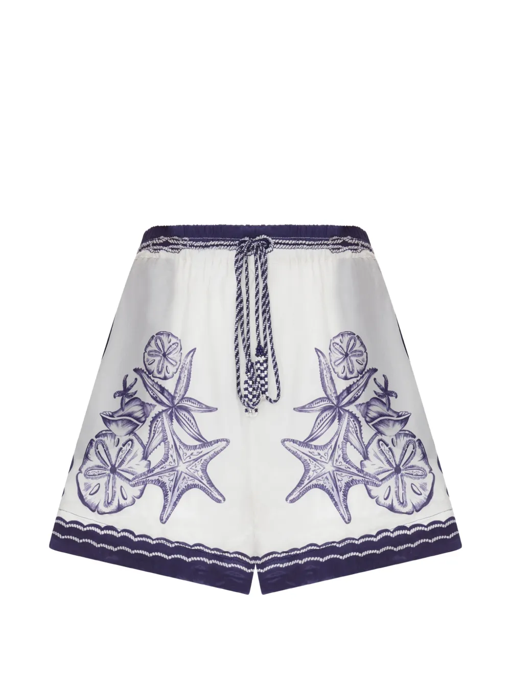 FARM Rio Coast Scarf starfish-print shorts - Bianco