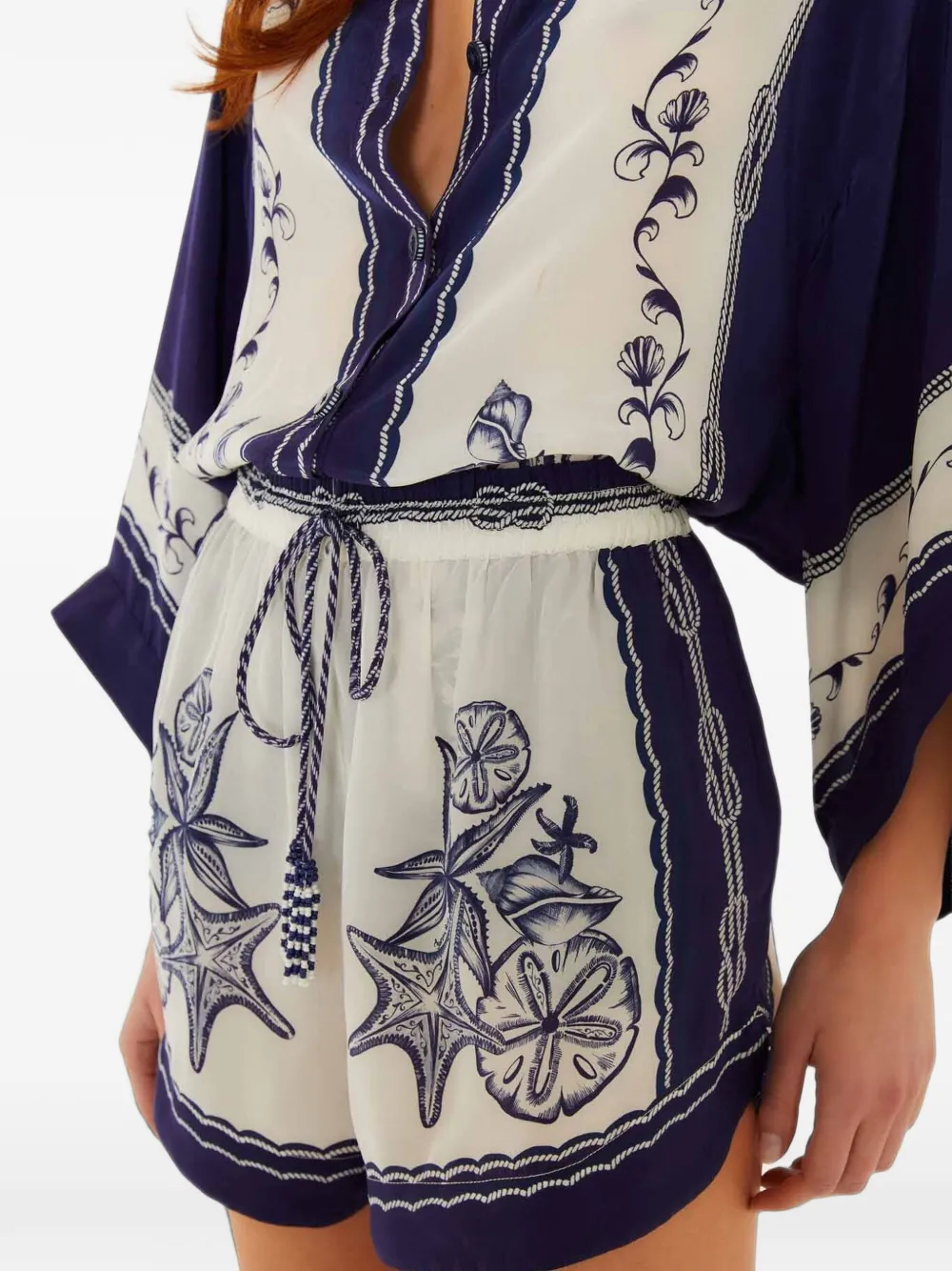 FARM Rio Coast Scarf shorts met print Wit