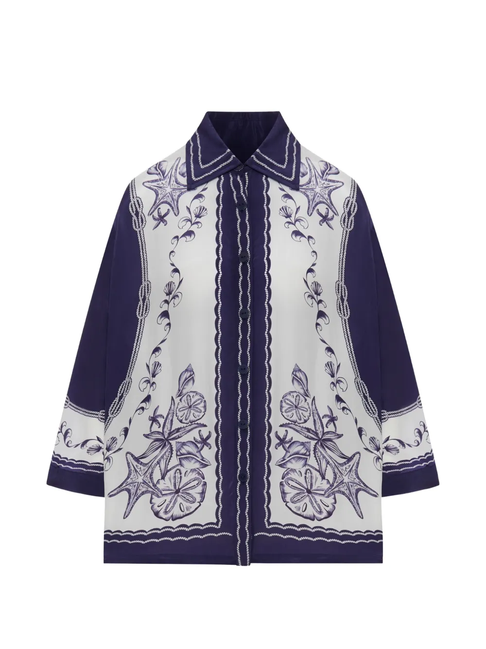 FARM Rio Coast Scarf shirt - Bianco