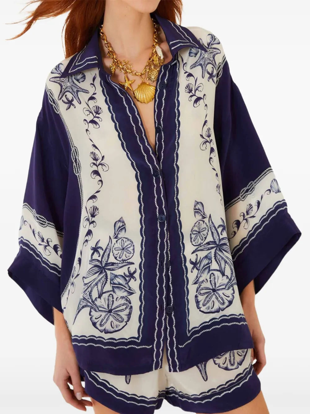FARM Rio coast scarf shirt