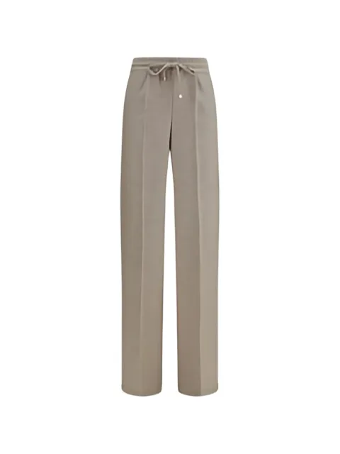 Kiton check-pattern drawstring trousers