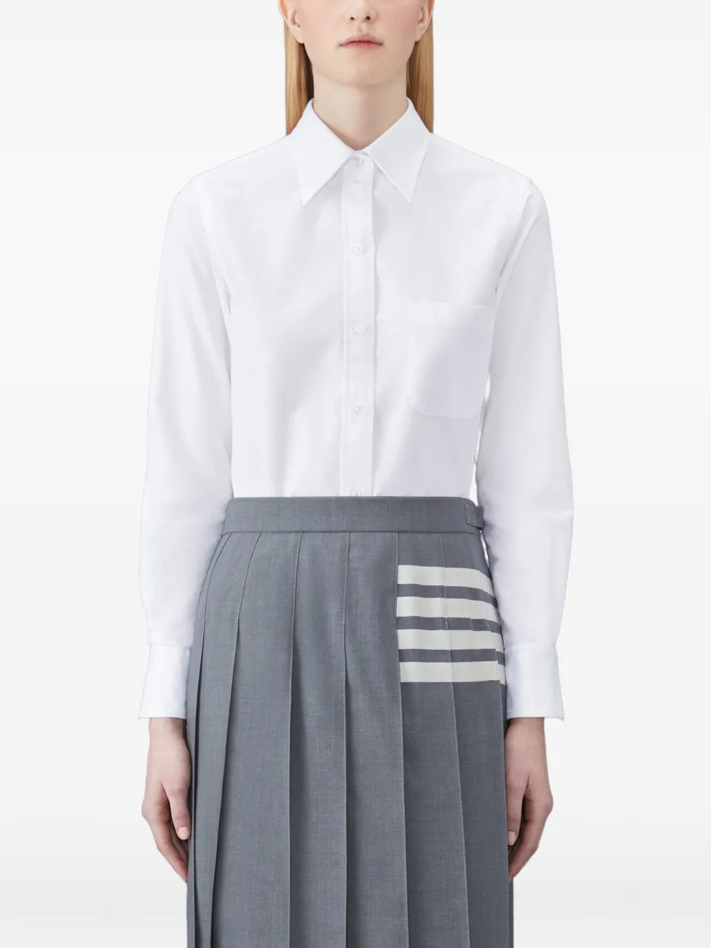 Thom Browne Oxford Classic long-sleeved shirt - Blu