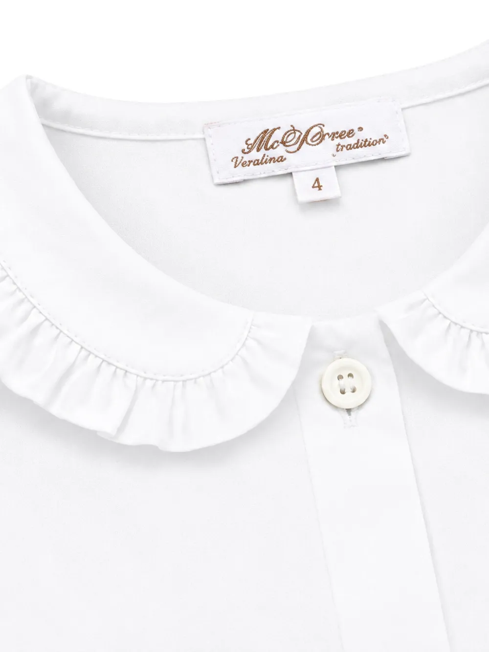 Mariella Ferrari Blouse met pofmouwen en ruches Wit