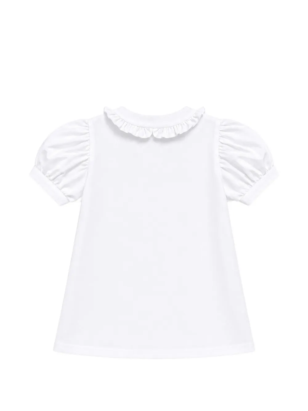 Mariella Ferrari Blouse met pofmouwen en ruches Wit