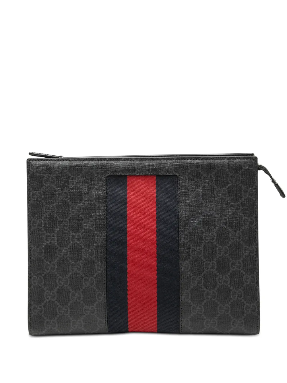Gucci Pre-Owned 2000-2015 GG Supreme Web clutch bag - Nero
