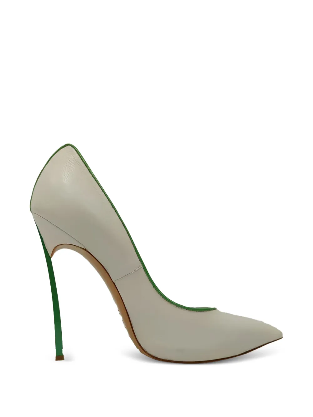 Casadei Vintage Blade piping pumps - Nude