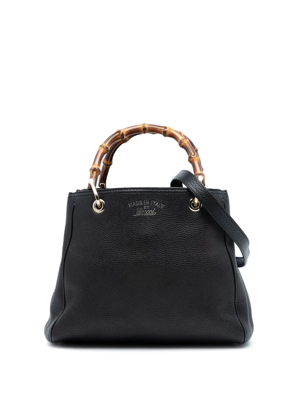Gucci Pre-Owned 2016-2025 Small Calfskin Bamboo Shopper satchel - Nero
