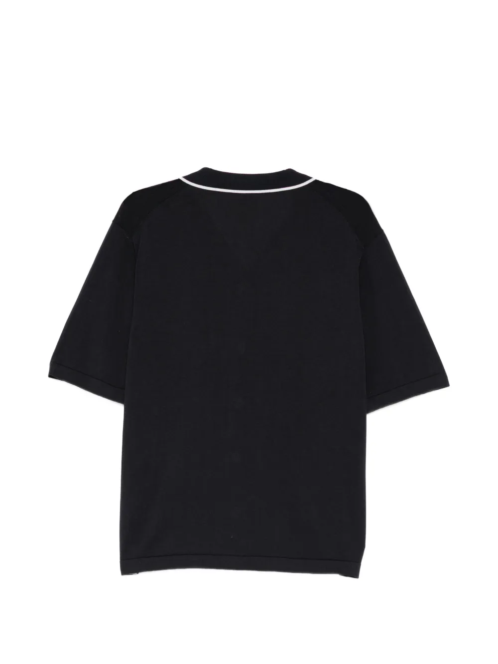 ASPESI Gebreid overhemd met camp-kraag Blauw
