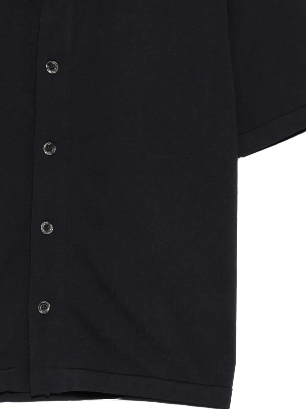 ASPESI Gebreid overhemd met camp-kraag Blauw