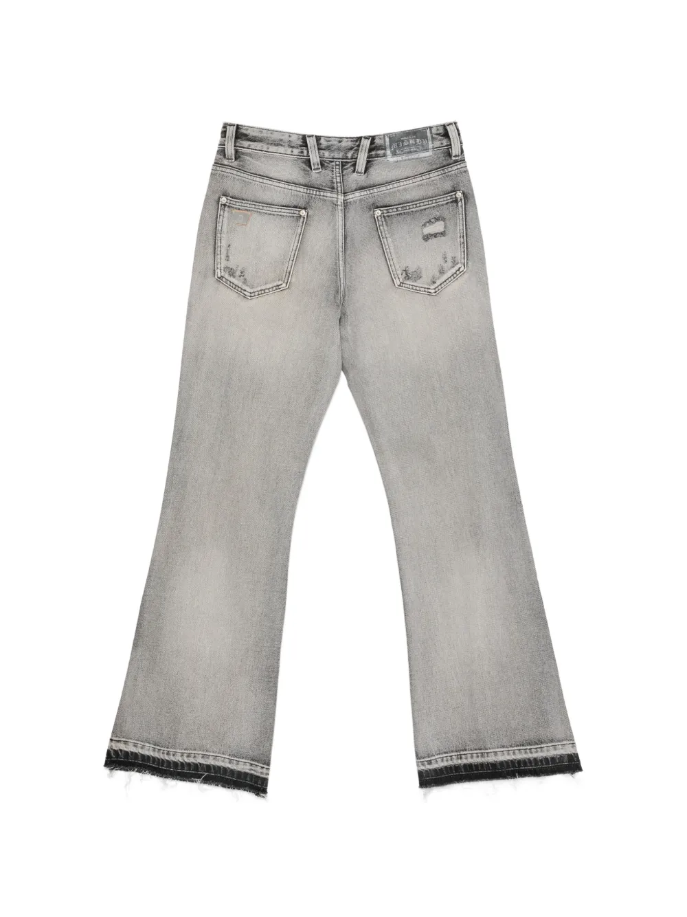 MISBHV Gerafelde bootcut jeans Grijs