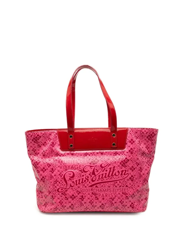 Louis Vuitton Pre-owned 2010 Takashi Murakami Coated Canvas Cosmic Blossom PM Tote Bag in Pink