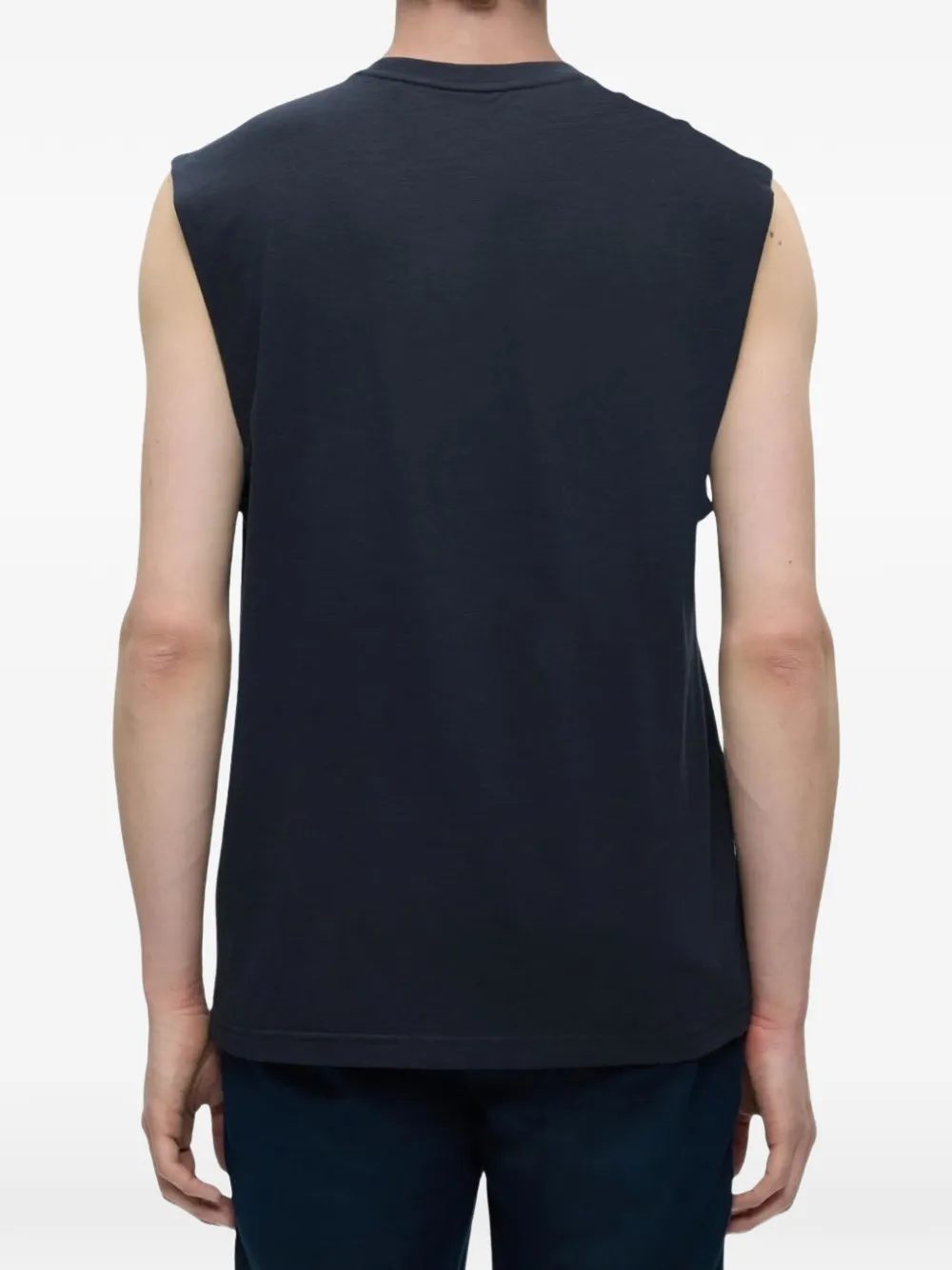 BOSS Katoenen T-shirt met geborduurd logo Blauw