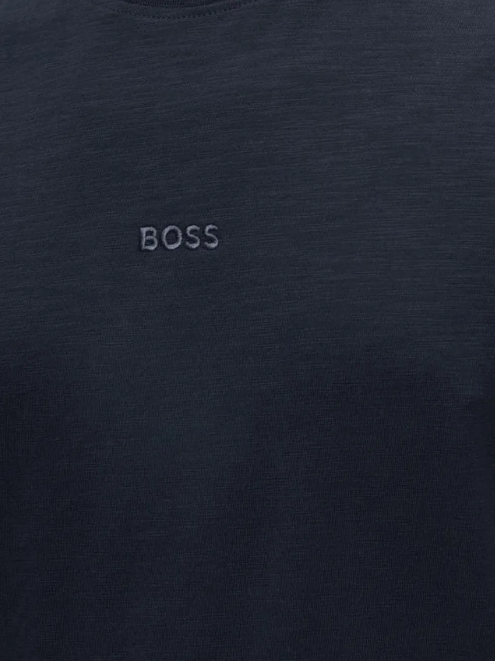 BOSS Katoenen T-shirt met geborduurd logo Blauw