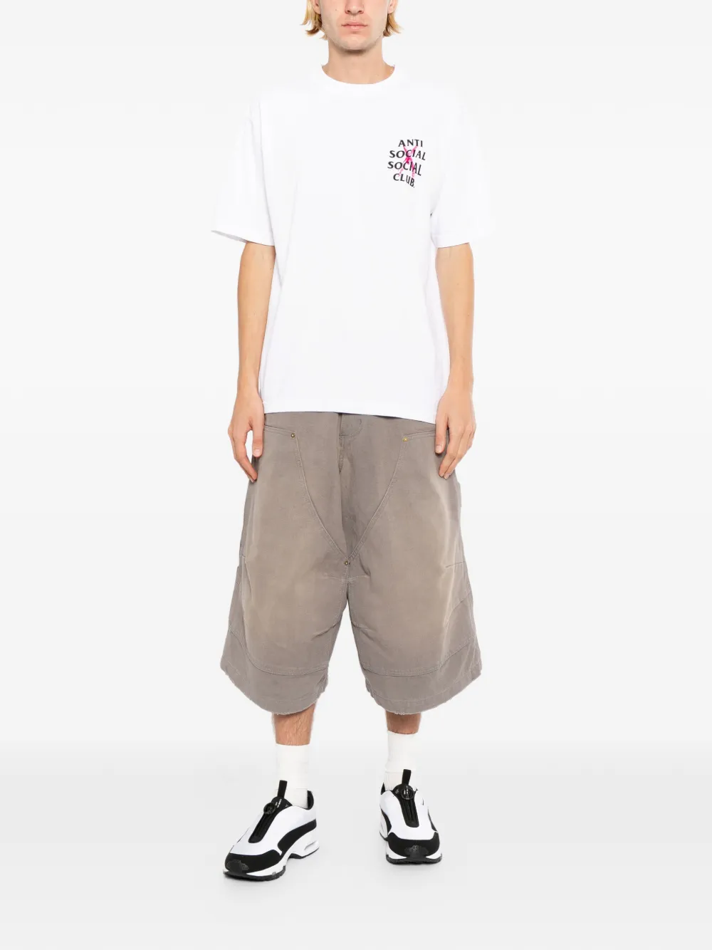 Anti Social Club Canceled Paint T-shirt Wit
