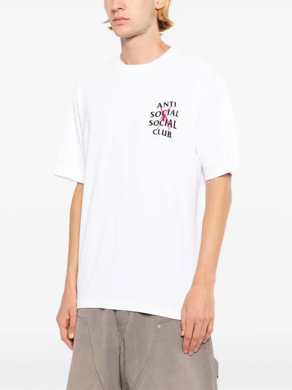 Anti Social Club Canceled Paint T-shirt Wit