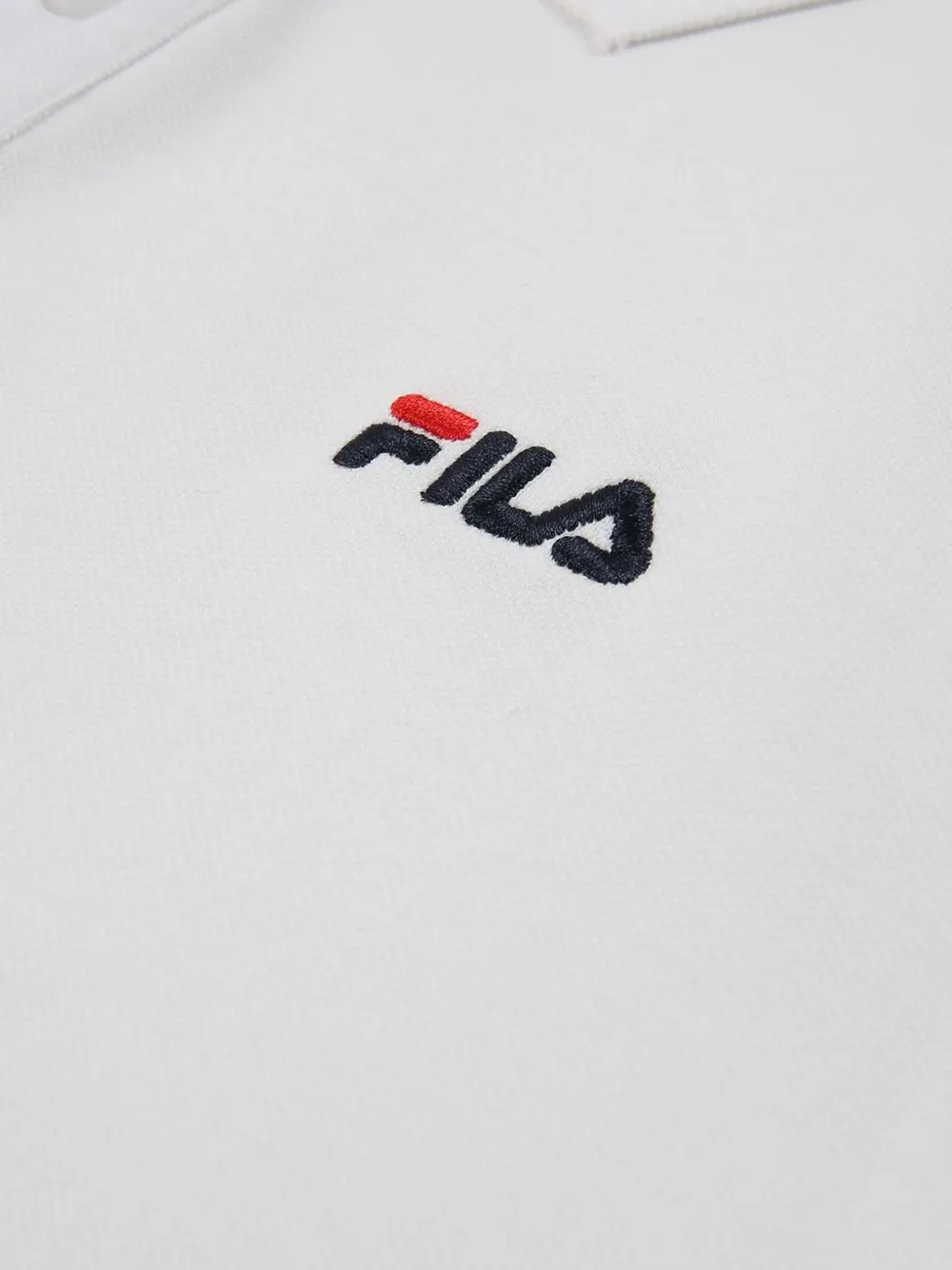 Fila Katoenen poloshirt met geborduurd logo Wit
