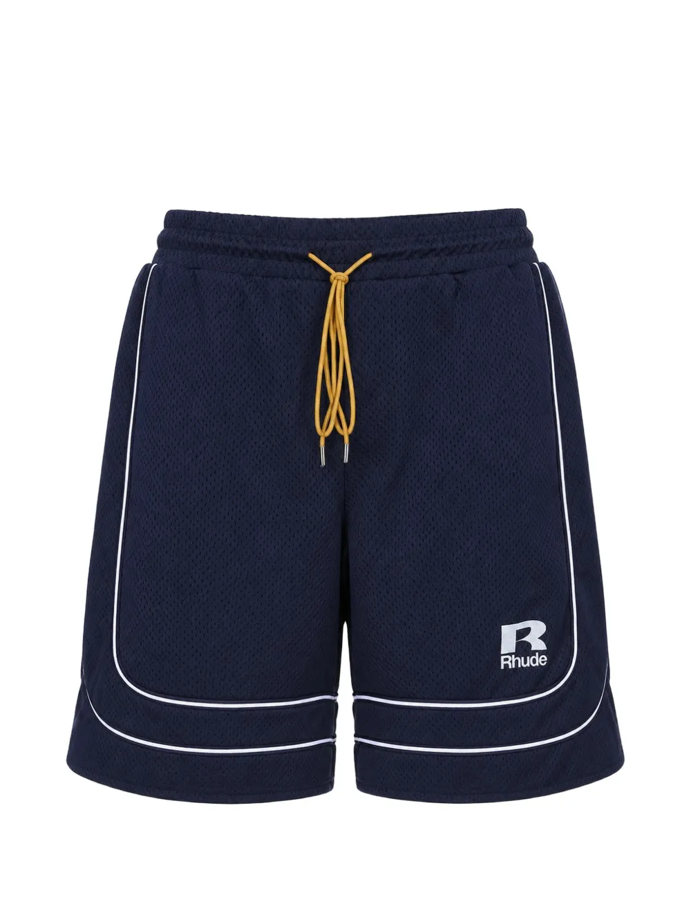 RHUDE logo-print mesh shorts - Blu