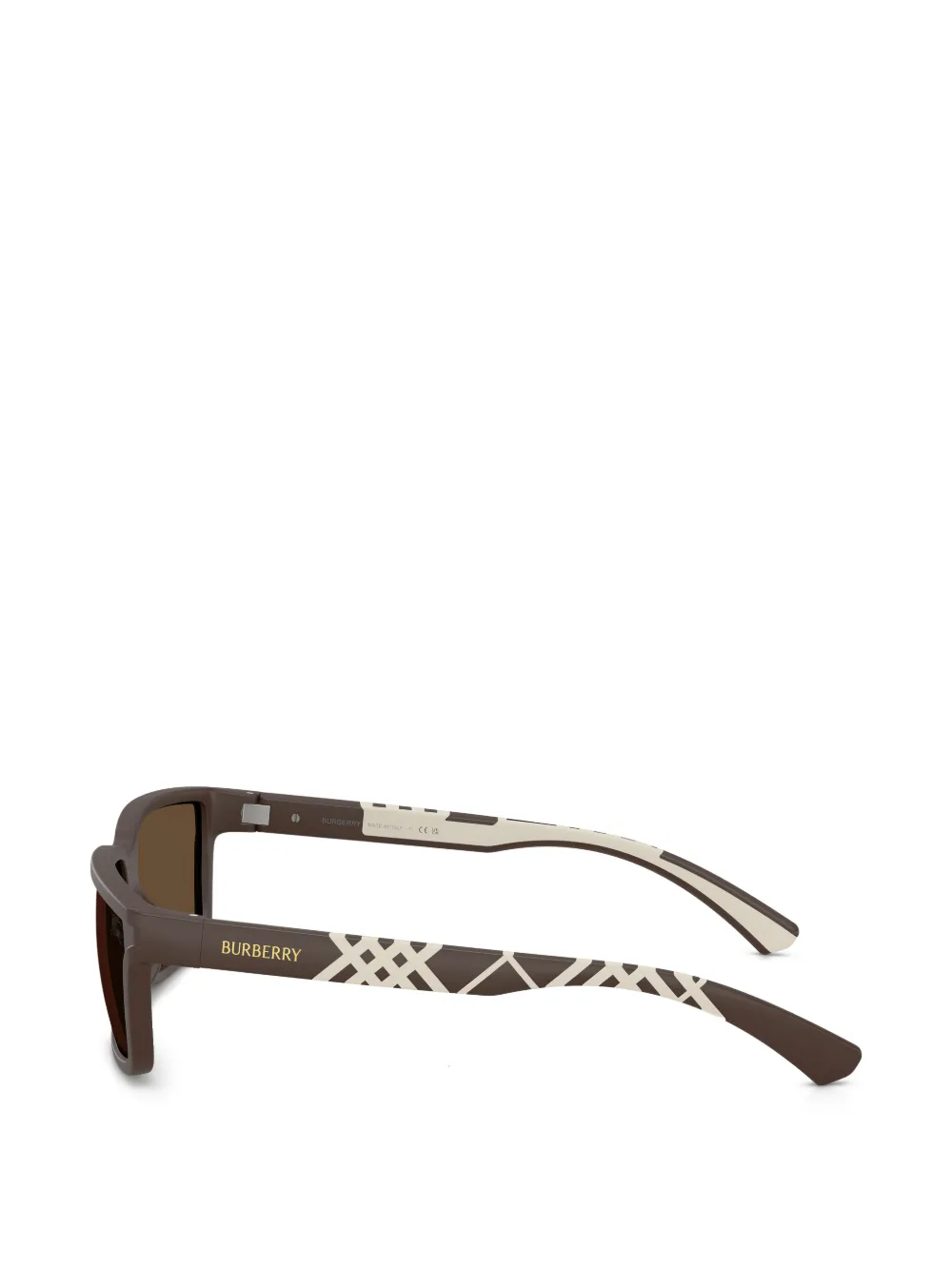 Burberry Eyewear Zonnebril met rechthoekig montuur Bruin