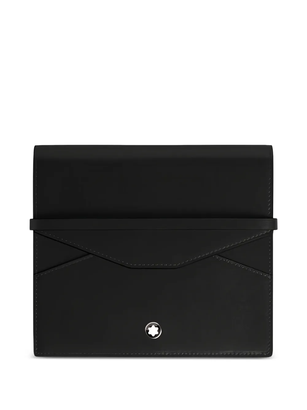 Montblanc logo-plaque leather pen pouch - Nero
