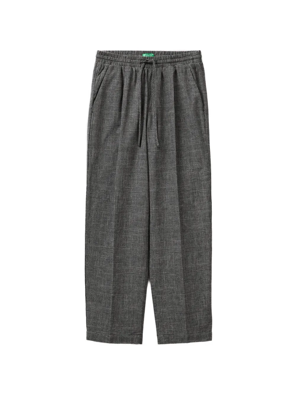 Benetton Prince of Wales check-pattern straight-leg trousers - Grigio