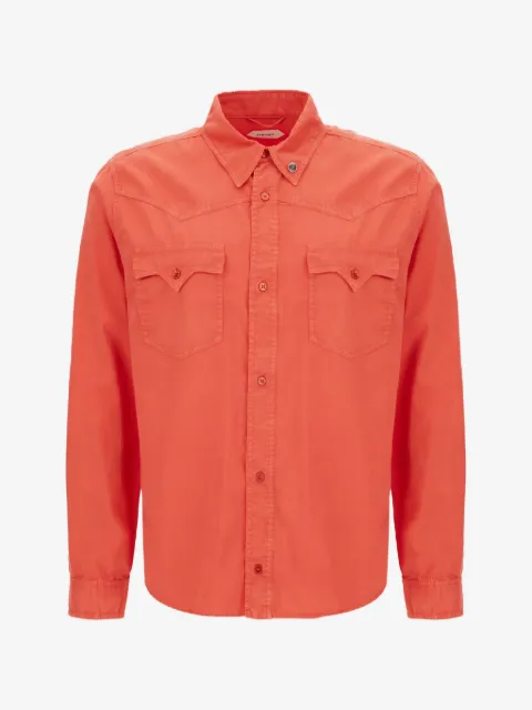 Versace camisa con bolsillos y solapa