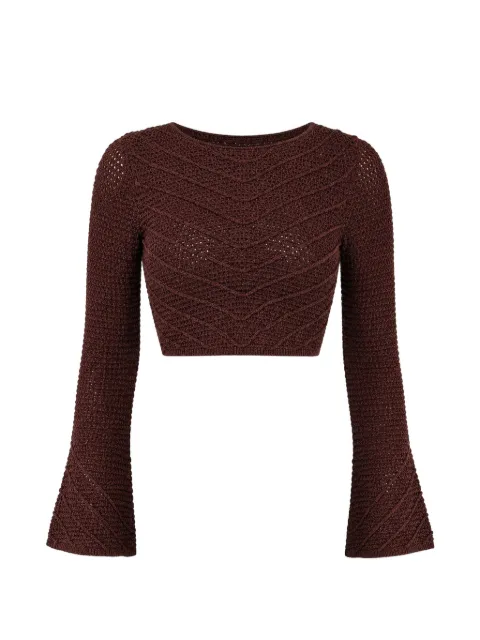 Devon Erin crochet-knit cropped top