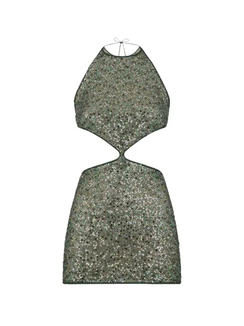 Oséree Netquins cut-out mini dress