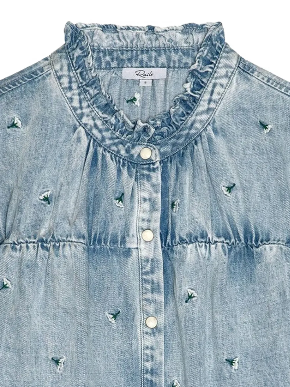  Rails Blusa Ruthie Bordada - Azul 