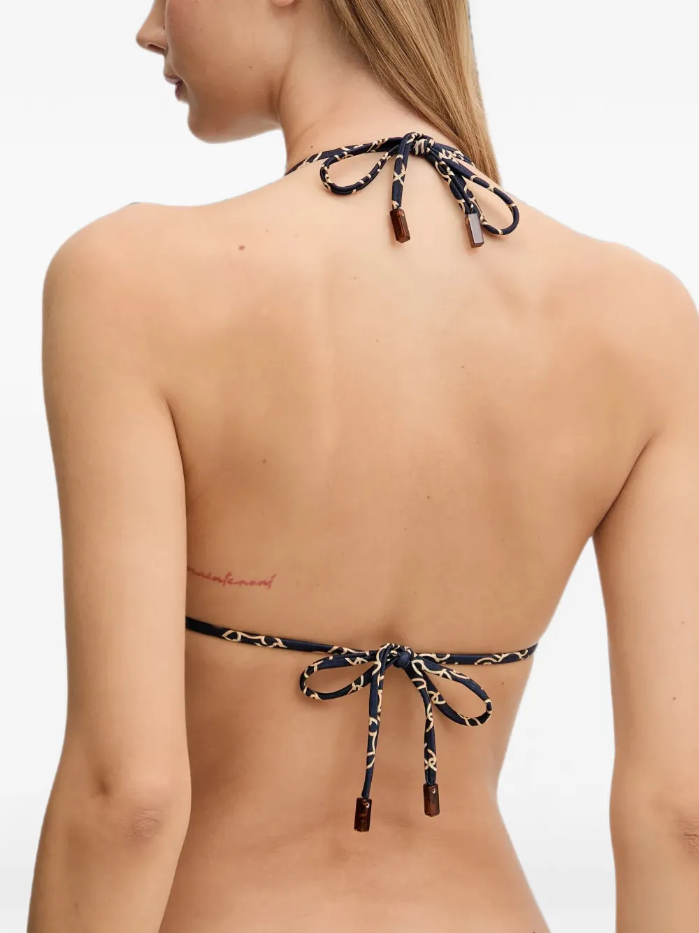 Vilebrequin Bikinitop met kettingprint en schildpadden Blauw