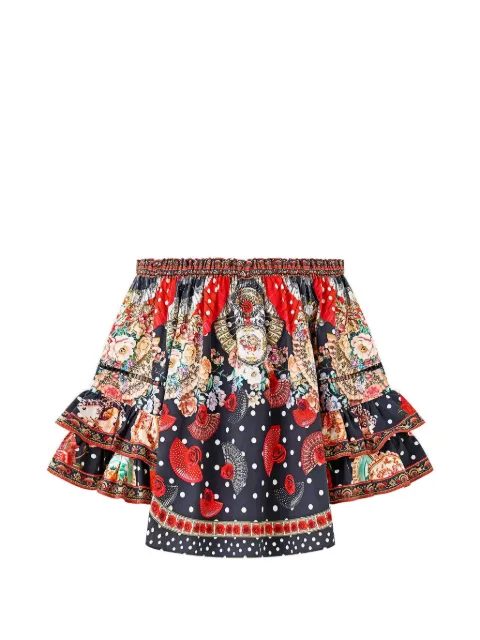 Camilla x The Daughters Of Duende off-shoulder ruffled top