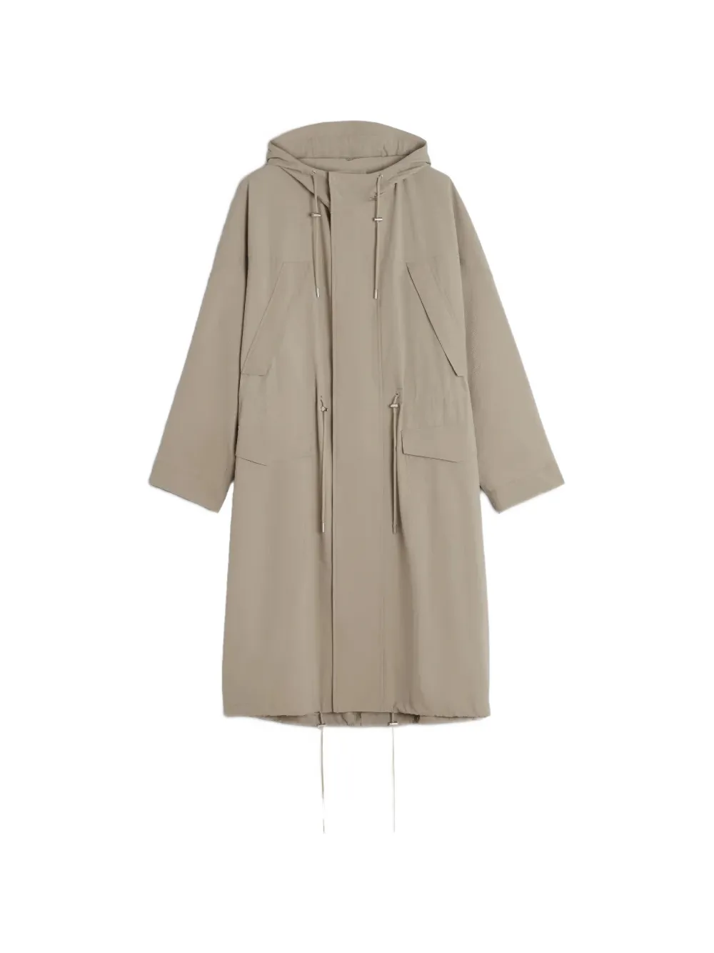 Maison Kitsuné drawstring-hood parka coat - Grigio