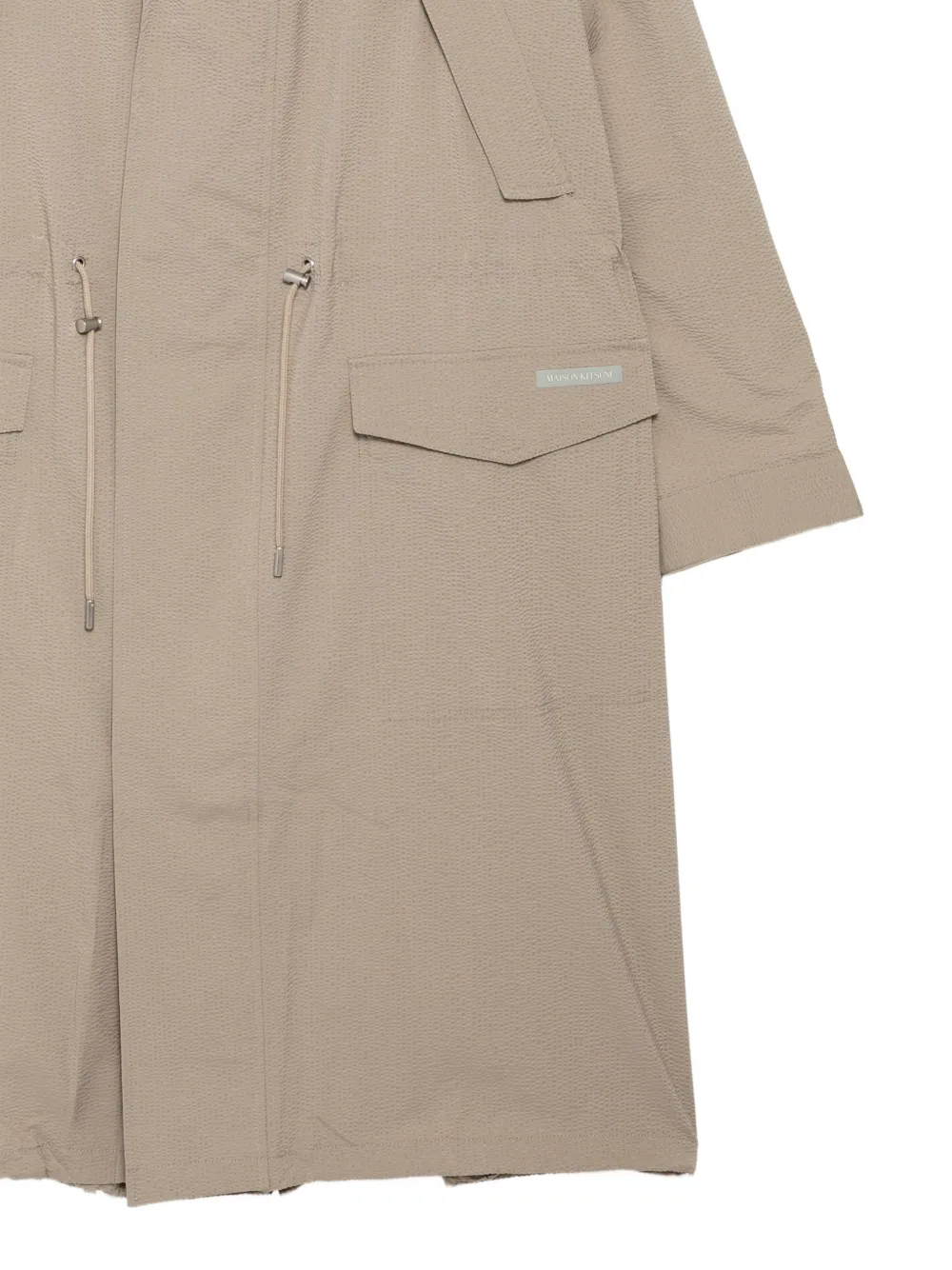 Maison Kitsuné Parka met trekkoord Bruin