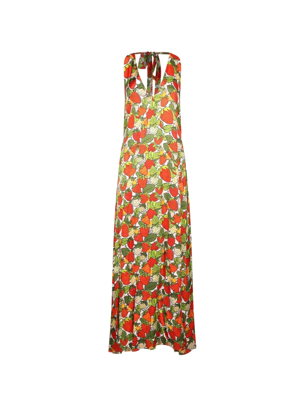alessandro enriquez strawberry-print maxi dress - Rot