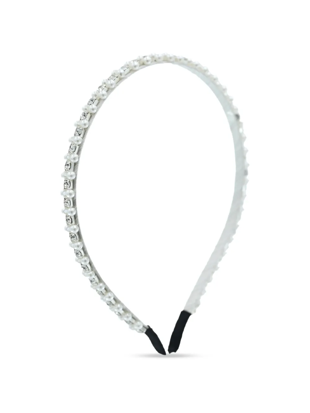 Tulleen rhinestone faux-pearl headband - Silver