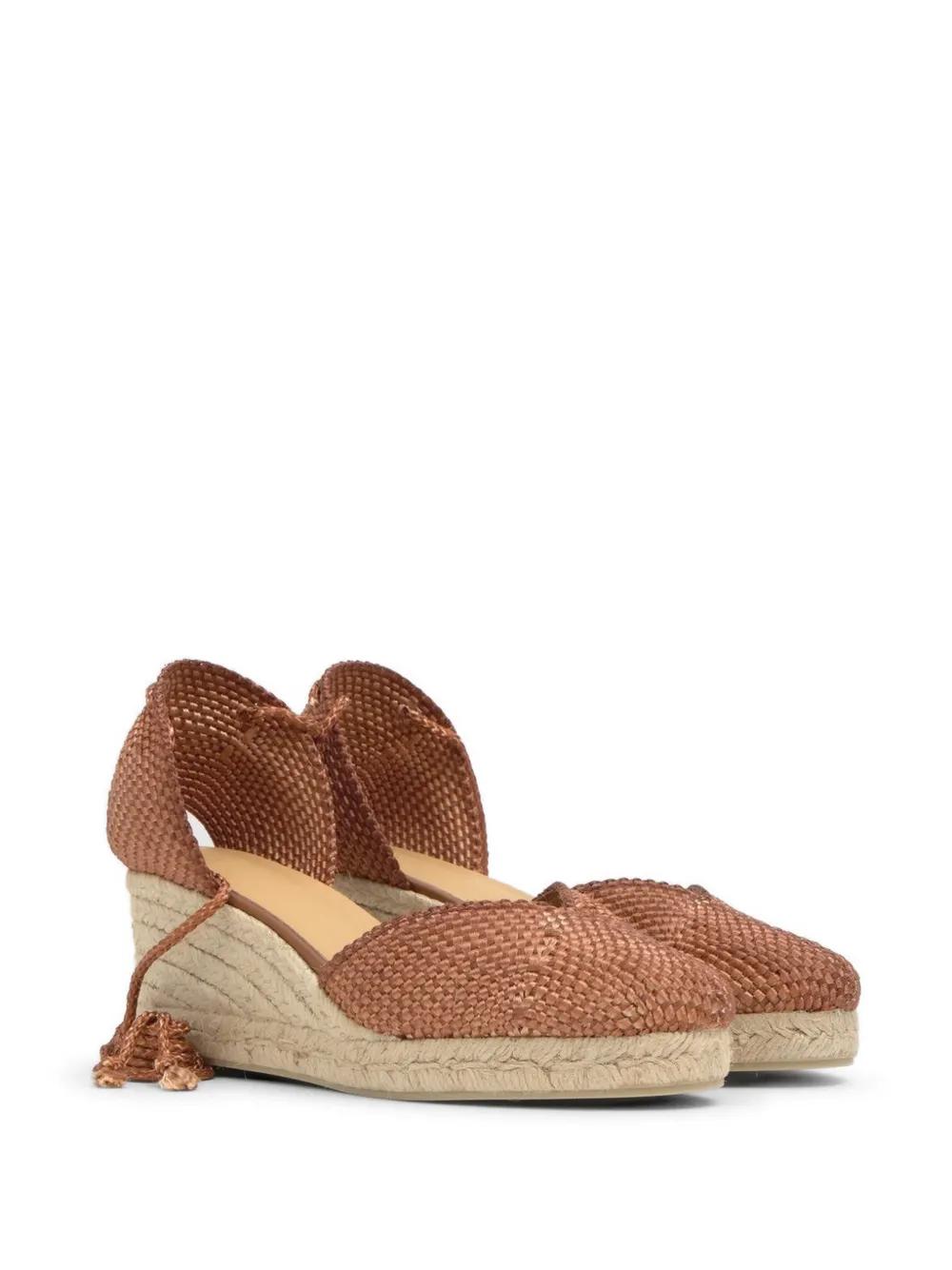 Castañer Cora espadrilles met geweven design Bruin