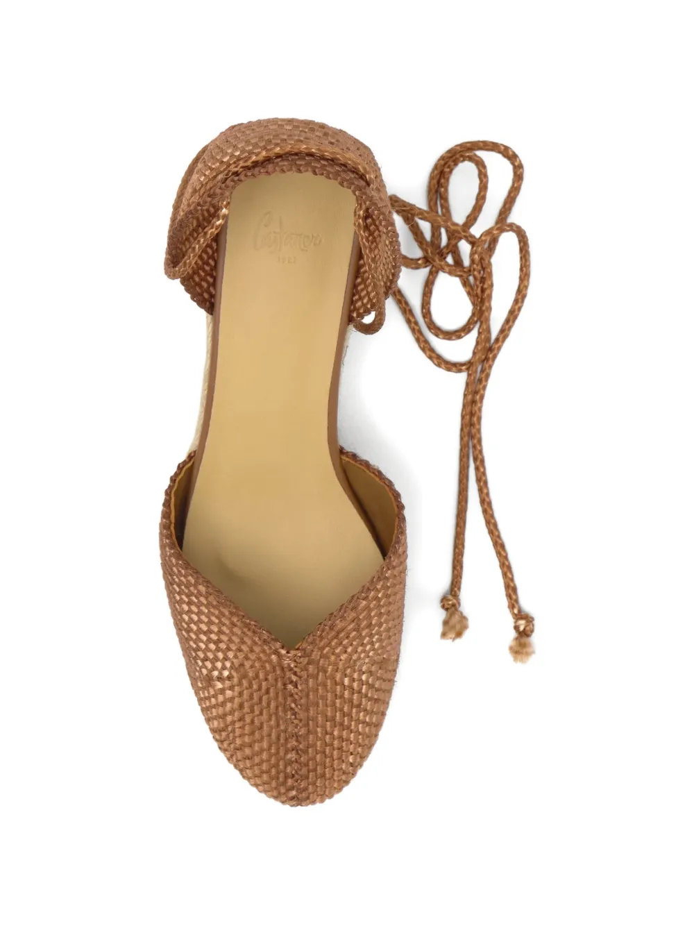Castañer Cora espadrilles met geweven design Bruin
