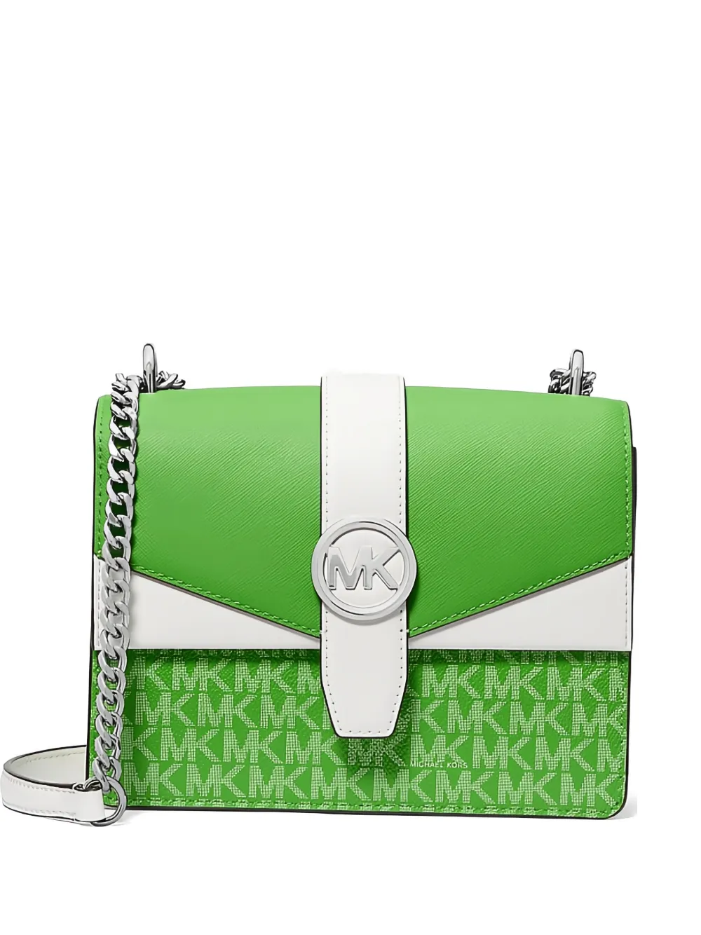 Michael Kors Greenwich logo-print crossbody bag - Verde