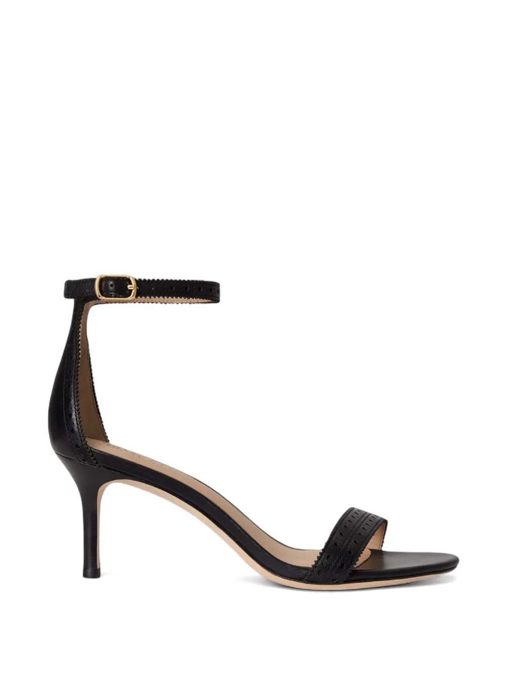 Lauren Ralph Lauren Allie brogue-detail heeled sandals Zwart