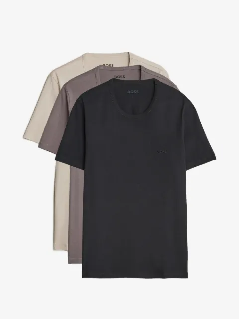 BOSS Kit 3 camisetas com logo bordado