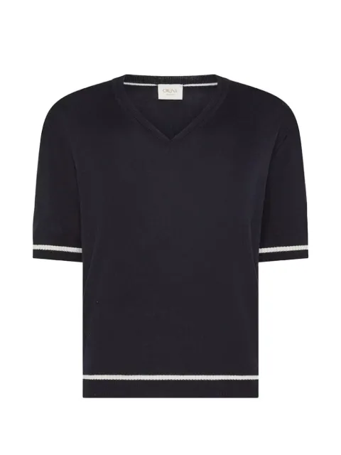 Cruna camiseta Elsa con ribete a rayas