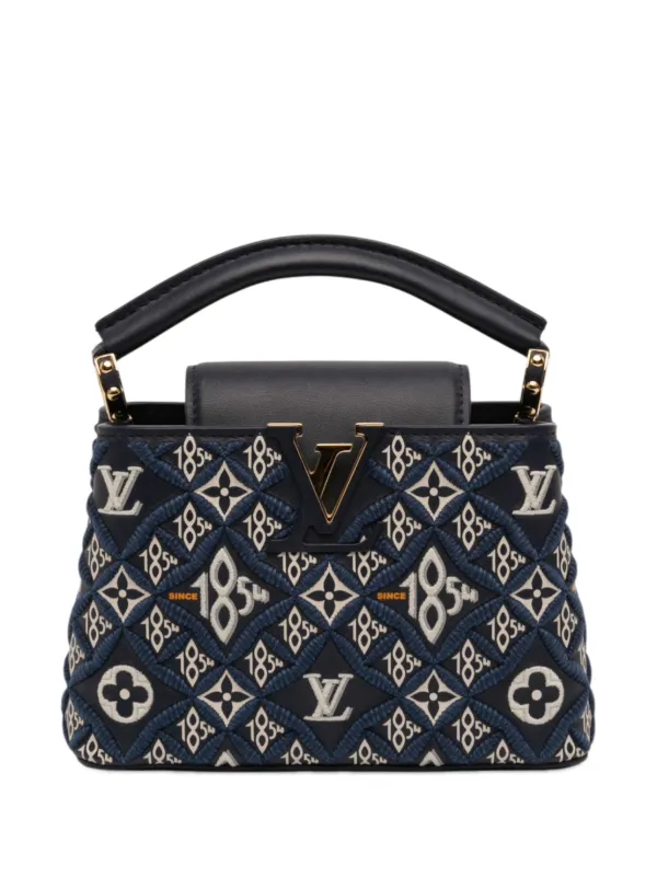 Louis Vuitton Pre-owned 2000 Monogram Since 1854 Capucines BB Satchel in Blue