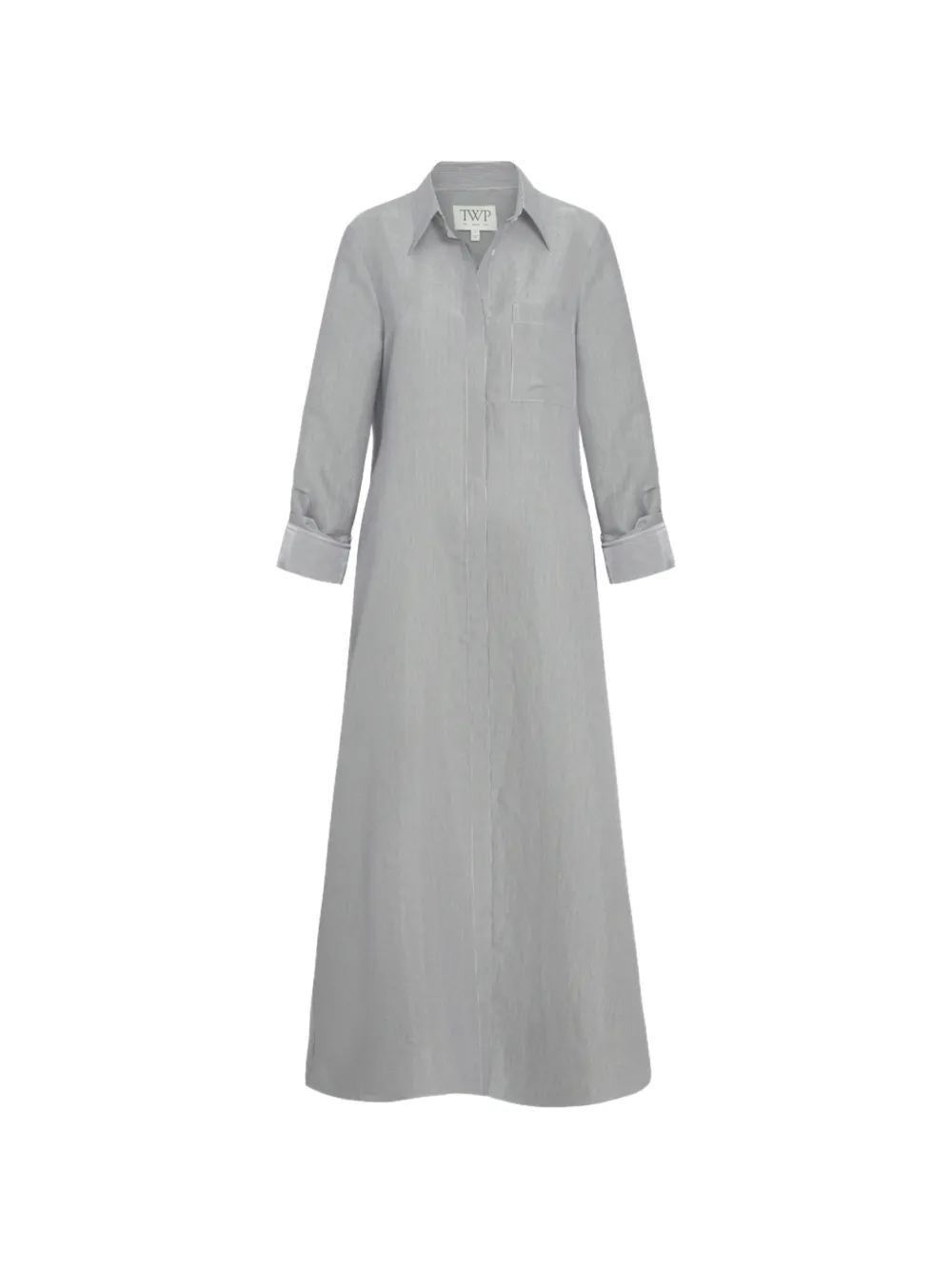 TWP Jenny's striped chest-pocket dress - Bianco