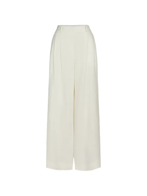 Twp Avery Pleated Wide-leg Trousers in Neutrals