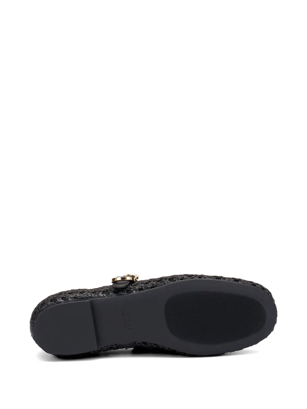 FRAU raffia ballet flats Zwart